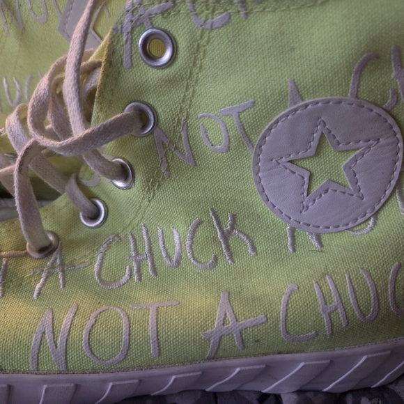 Neon Green High Top Men's Size 10 Not A Chuck  Converse All Star - Picture 2 of 9